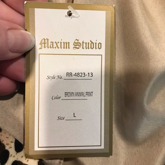 Maxim Studio leopard Print Blazer Fully lined Size Large NWT - Picture 6 of 6